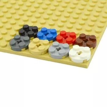20 шт. строительные блоки MOC детали DIY 2x2 круглая пластина с поперечным отверстием вала образовательные технические кирпичи, совместимые с игрушкой 4032