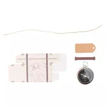 20 шт. свадебных подарочных коробок, конфетных коробок с компасом и бирками из крафт-бумаги для путешествий, свадебных сувениров розового золота
