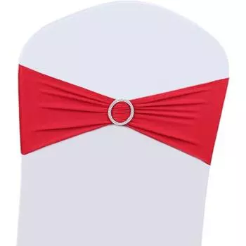 20 шт. свадебных украшений для стульев, растягивающиеся банты и пояса для стульев для дня рождения, церемонии, свадебного украшения стульев для детского душа красный