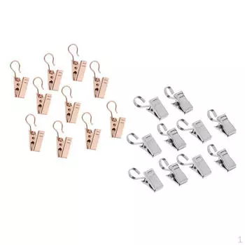 20 шт. сверхмощные зажимы для штор с римским зажимом и крючком, пружинный зажим, вешалка