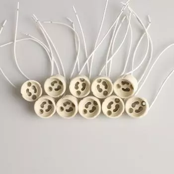 20 шт. светодиодный разъем патрон лампы GU10 гнездо для галогенной керамической лампочки лампы держатель цоколь провод 220 В 110 В 12 В GU10