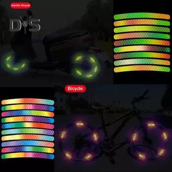 20 шт., светоотражающая наклейка на ступицу колеса автомобиля, самоклеящаяся универсальная лента радужного цвета, предупреждение о безопасности вождения в ночное время, полоса, лента, автомобильные аксессуары розовый