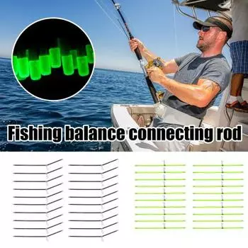 20 шт. светящаяся трубка-кормушка для ловли нахлыстом с защелкивающимся крючком 15/20/25 см, соединитель для рыболовного баланса для ловли трески, приманка для морской воды 15cm чёрный