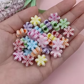 20 шт., свободные бусины, ювелирные изделия, цветок, сделай сам, подарки, акриловые снежинки, ракушка ручной работы, женский браслет, ожерелье для девочек Crown/20pcs