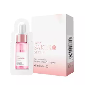 20 шт. сыворотка сакуры антивозрастная отбеливающая эссенция с цветками вишни увлажняющая коллагеновая эссенция для лица контроль жирности основа под макияж сыворотка с гиалуроновой кислотой