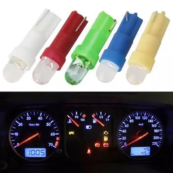 20 шт. T5 12 В салон автомобиля 1 светодиодный свет клин приборной панели лампа лампа зелёный