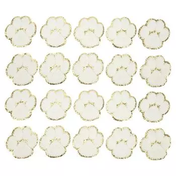 20 шт., термонаклейки с изображением кошачьих лапок, модные белые вышитые нашивки с изображением кошачьих лапок для рюкзаков