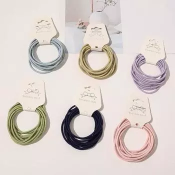 20 шт., толстые резинки для волос, тонкий материал, высокоэластичные веревки для волос, противоскользящие топы для волос, повязка для волос для женщин и девочек синий