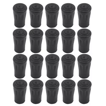 20 шт., треккинговая палка для скандинавской ходьбы, сменная трость для восхождения, альпеншток, защитная крышка для кемпинга, похода, наконечник, резиновый материал 20pcs