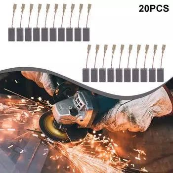 20 шт угольные щетки для двигателя угловой шлифовальной машины 15x8x5 мм запасные части для инструмента