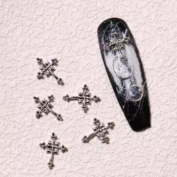 20 шт. Украшения для ногтей съемные украшения долговечные уникальные 3D-эффект художественные аксессуары салонные принадлежности серебряный