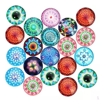 20 шт., украшения из смешанного стекла, плоская задняя часть, фурнитура из кабошона, украшение для телефона, 10-25–25 мм