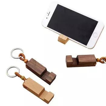 20 шт. универсальные портативные деревянные держатели-подставки для Xiaomi Huawei настольный кронштейн-подставка подвесной брелок-подставка-держатели для ключей
