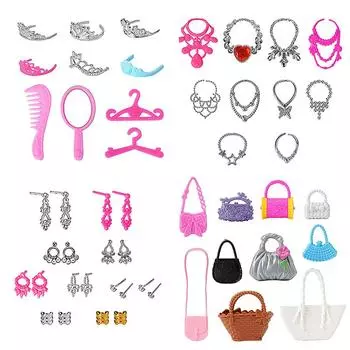 20 шт., универсальные серьги, браслеты, корона для 1/6, набор аксессуаров для куклы, ювелирные изделия для куклы, сделай сам, украшение, игрушка