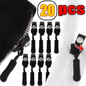 20 шт. универсальный комплект для ремонта молнии универсальная мгновенная замена скользящей зубчатой молнии головка для спасения молнии для 3 разных размеров S-2PCS