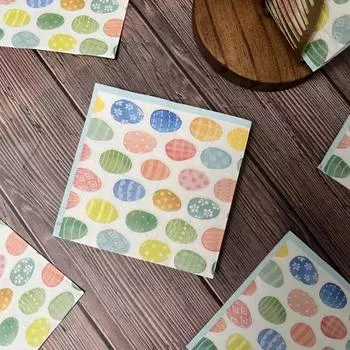 20 шт./упак. 25*25 см 2-слойные одноразовые салфетки для вечеринок с пасхальным узором