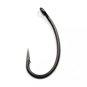 20 шт. / Упак. # 2 # 4 # 6 # 8 игла с тельфлоновым покрытием, острая кривая, рыболовные крючки для карпа, высокое качество, матовый черный, всплывающий карповый крючок