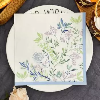 20 шт./упак. 33*33 см 2-слойные одноразовые салфетки для вечеринок с цветочным узором