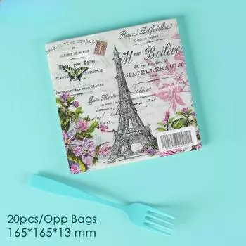 20 шт./упак. 33*33 см 2-слойные одноразовые салфетки для вечеринок с пейзажным узором