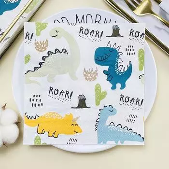 20 шт./упак. 33*33 см 2-слойные одноразовые салфетки для вечеринок с рисунком из мультфильмов