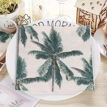 20 шт./упак. 33*33 см 2-слойные одноразовые салфетки для вечеринок с цветочным узором