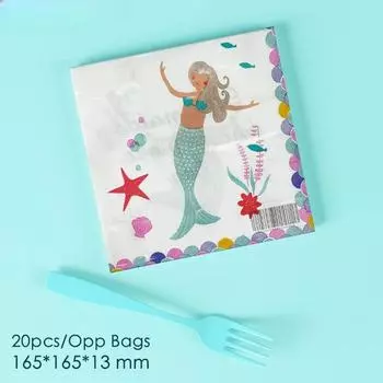 20 шт./упак. 33*33 см 2-слойные одноразовые салфетки для вечеринок с рисунком из мультфильмов