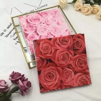 20 шт./упак. 33*33 см 2-слойные одноразовые салфетки для вечеринок с цветочным узором