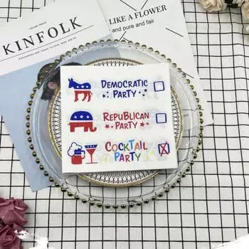 20 шт./упак. 33*33 см 2-слойные одноразовые салфетки для вечеринок с рисунком из мультфильмов