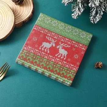 20 шт./упак. 33*33 см 2-слойные одноразовые салфетки для вечеринок с рождественским узором