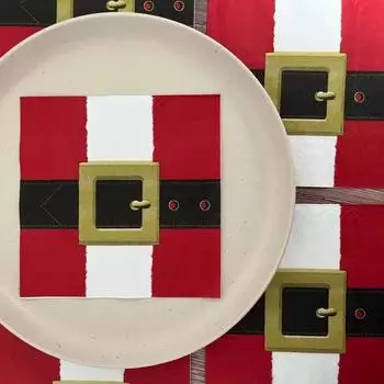 20 шт./упак. 33*33 см 2-слойные одноразовые салфетки для вечеринок с рождественским узором