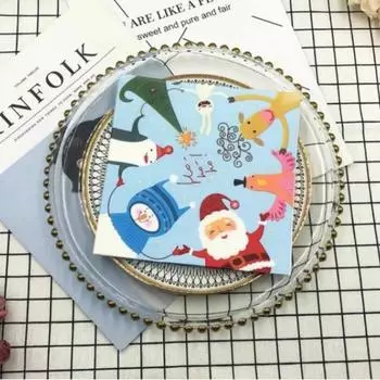 20 шт./упак. 33*33 см 2-слойные одноразовые салфетки для вечеринок с рождественским узором