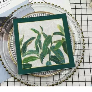 20 шт./упак. 33*33 см 2-слойные одноразовые салфетки для вечеринок с цветочным узором