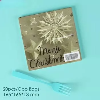 20 шт./упак. 33*33 см 2-слойные одноразовые салфетки для вечеринок с рождественским узором
