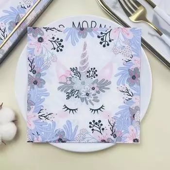 20 шт./упак. 33*33 см 2-слойные одноразовые салфетки для вечеринок с рисунком из мультфильмов