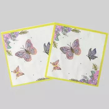 20 шт./упак. 33*33 см 2-слойные одноразовые салфетки для вечеринок с цветочным узором