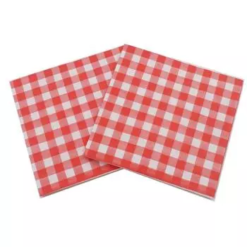 20 шт./упак. 33x33 см одноразовые клетчатые напечатанные салфетки для стола, бумажная посуда для украшения вечеринки 20pcs зелёный