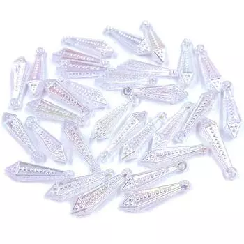 20 шт./упак. AB цвет трехмерный геометрический кулон акриловые бусины в 8 цветах для DIY ожерелье кулон ювелирные аксессуары 7mm*30mm 20pcs/pack белый