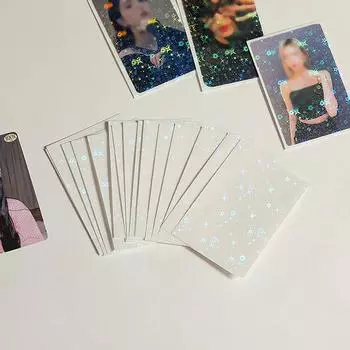 20 шт./упак. блестящие чехлы для карточек со звездами, защитная сумка для хранения фотографий идолов чёрный