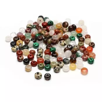 20 шт./упак. хрустальные бусины из натурального камня, перфорированные свободные бусины в форме счетов для изготовления ювелирных изделий своими руками, ожерелья, браслеты, серьги, аксессуары 6x4 мм 20Pcs/64mm