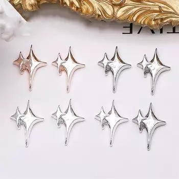 20 шт./упак. легкие роскошные четырехконечные звезды супер-вспышки для нейл-арта, изысканные уникальные простые аксессуары для нейл-арта A1