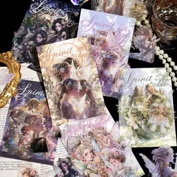 20 шт./упак. милые наклейки для скрапбукинга с изображением девушки-эльфа, идеально подходящие для коллажа, ведения дневника, поделок, принадлежностей для творчества