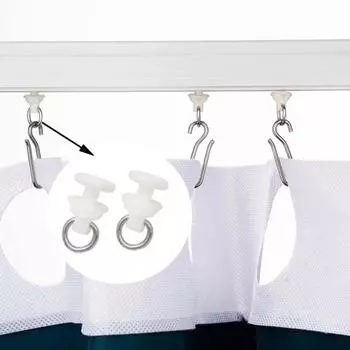 20 шт./упак. Пластиковый ролик для карниза для штор, бесшумный карниз для штор, прямой карниз для штор 20pcs