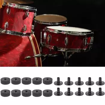20 шт./упак. профессиональная подставка для тарелок, войлочная шайба и сменные чехлы для тарелок для барабанных установок, аксессуар для инструмента