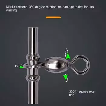 20 шт./упак. Т-образный обжимной рукав рыболовный вертлюжок перекрестный рыболовный соединитель рыболовный крючок 4
