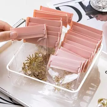 20 шт., утолщенная сумка для хранения ювелирных изделий из ЭВА, серьги, кольца для ногтей, портативная коробка для хранения ювелирных изделий, ожерелье, антиоксидантная сумка S 20PCS прозрачный