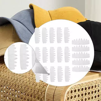 20 шт. Вставки в тулью бейсболки, Защита от деформации, Многоразовые, Поддержание формы белый