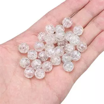 20 шт. Высокобелые цветочные размытые стеклянные бусины DIY браслет ожерелье серьги ювелирные аксессуары 10mm 20pcs/bag#A01