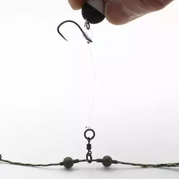 20 шт. вертлюг Chod, размер 11, для установки Chod Rig, аксессуары для ловли карпа, вертлюг с микро-крючком, быстросменный вертлюг