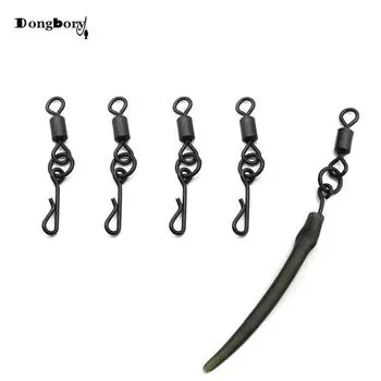 20 шт. вертлюжки с гибким кольцом Qucik Kwik Change, британский размер 8, Kwik Chod Matt Black, защитные зажимы для веса карпа, концевые снасти для ловли карпа