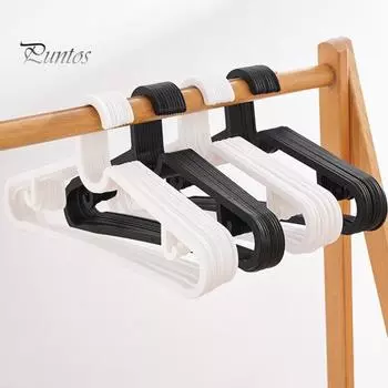 20 шт. вешалок для одежды, грузоподъемность 11 фунтов, нескользящий дизайн, однотонные, экономящие место вешалки для одежды, органайзеры для шкафа чёрный
